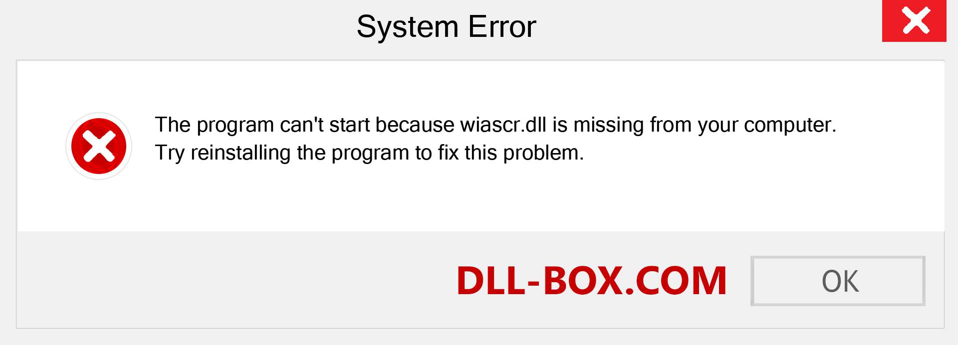  wiascr.dll file is missing?. Download for Windows 7, 8, 10 - Fix  wiascr dll Missing Error on Windows, photos, images